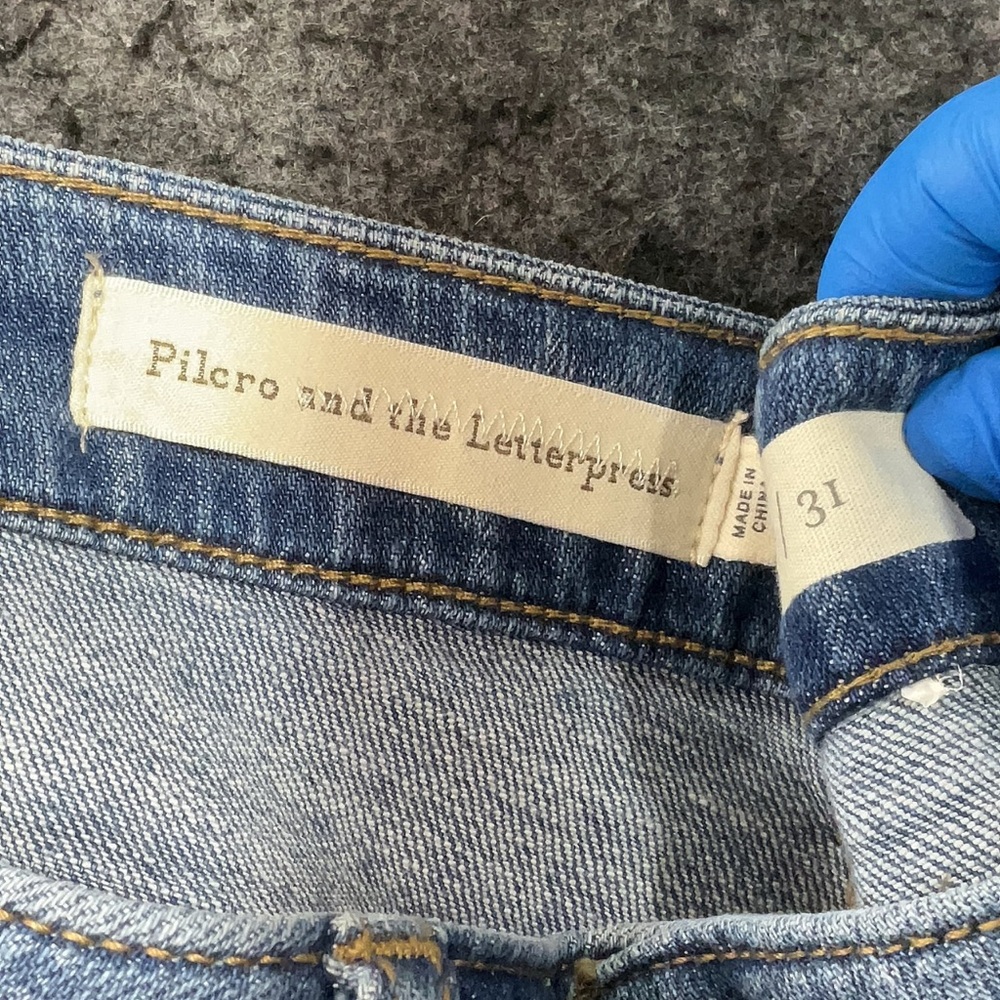 Anthropologie Pilcro jeans floral fabric flare leg, bell bottoms, size 31 - Picture 3 of 5